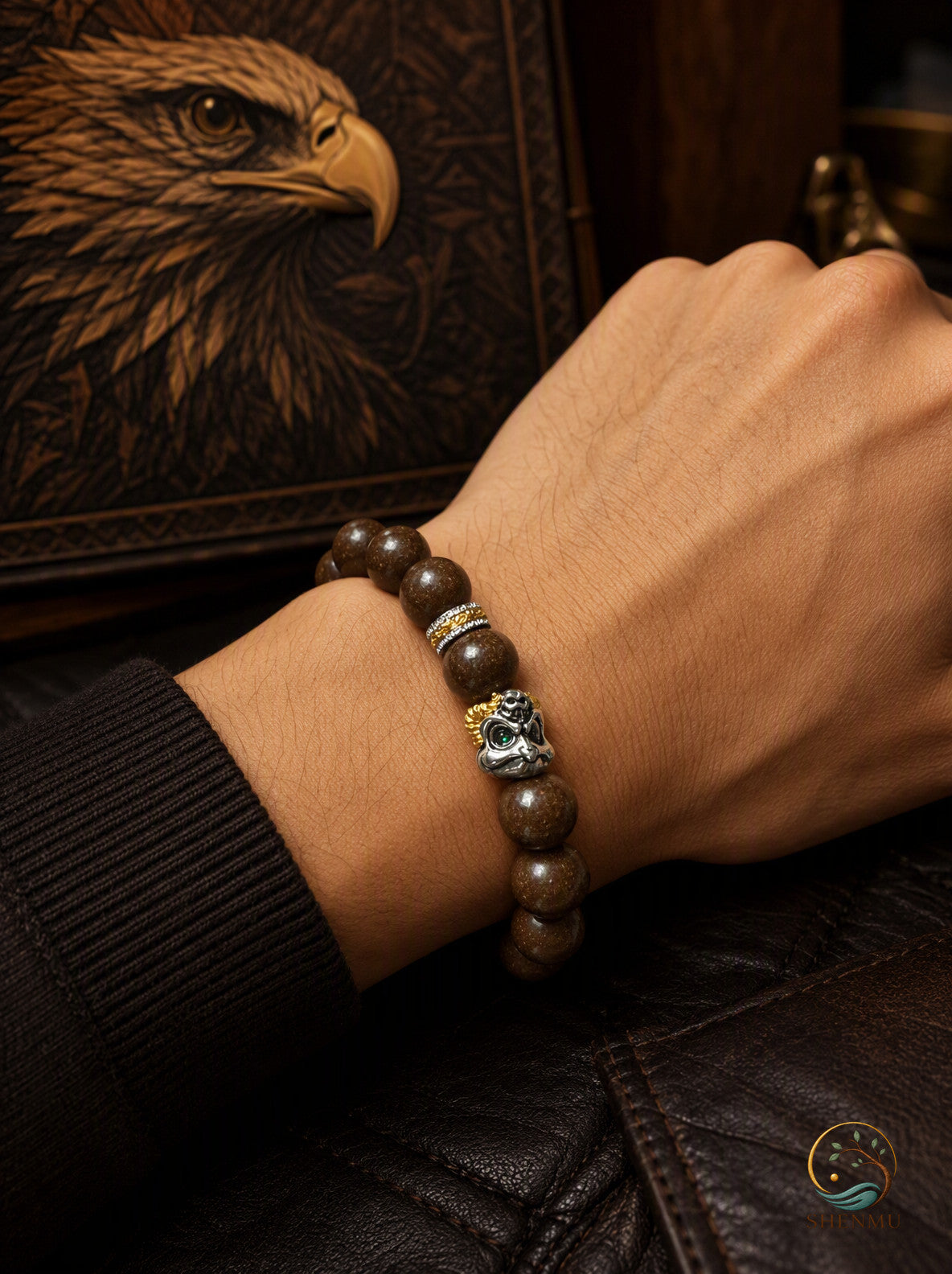 Garuda Guardian Tibetan-Style Bead Bracelet