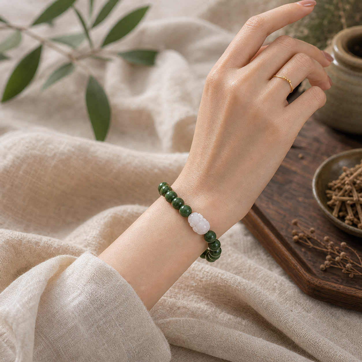 Herbal Crystal Balance Bracelet
