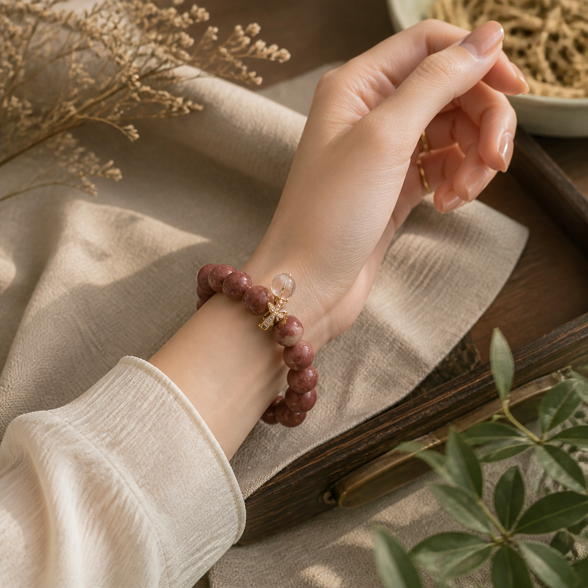 Red Sandalwood Herbal Bracelet