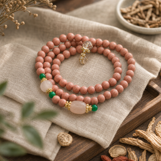 Double Wrap Herbal Crystal Bracelet