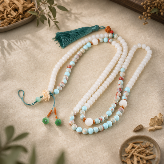 Sacred Summit Bodhi & Shoushan Stone Mala